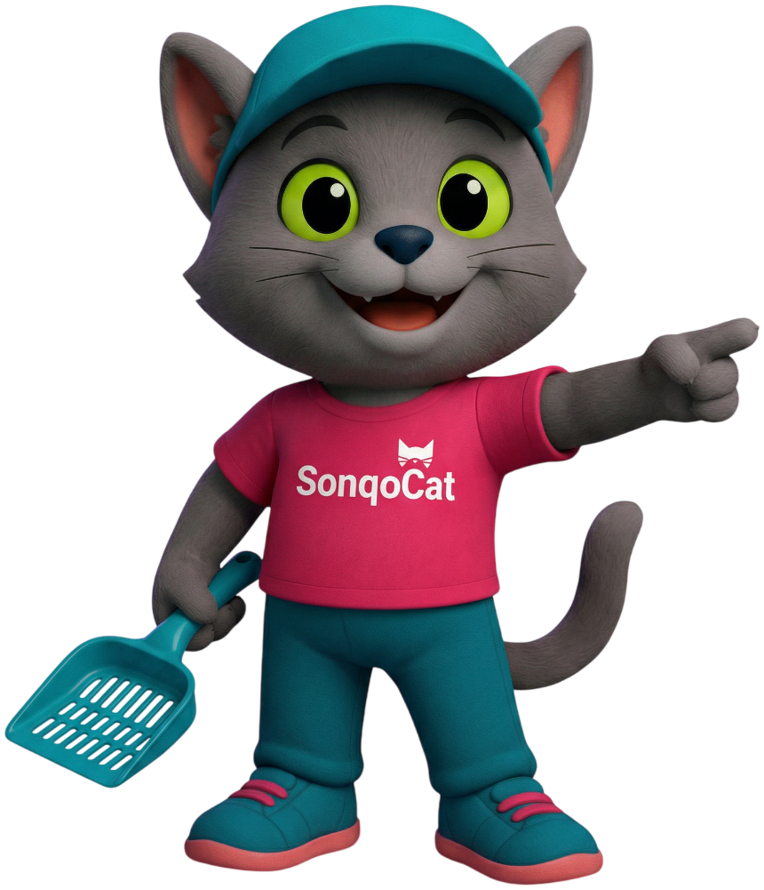 Mascota SonqoCat con pala